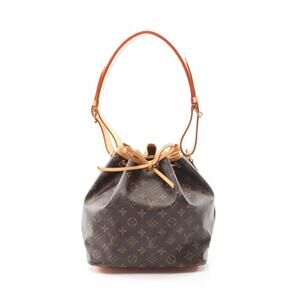 Louis Vuitton Shoulder Bag Noe Bucket Canvas Leather Monogram Brown
